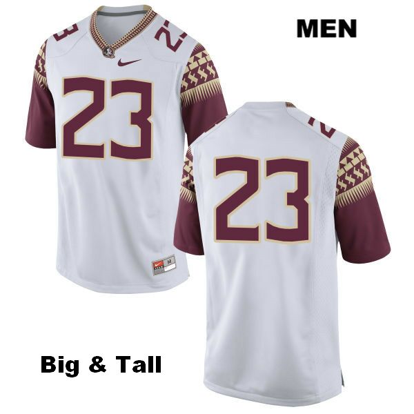 Men's NCAA Nike Florida State Seminoles #23 Cam Akers College Big & Tall No Name White Stitched Authentic Football Jersey LFB7769ZI